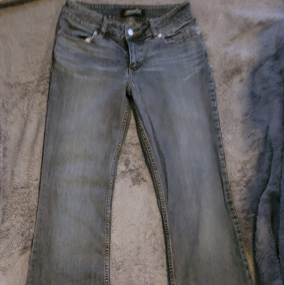 London Jean grey jeans flared bottom size 8